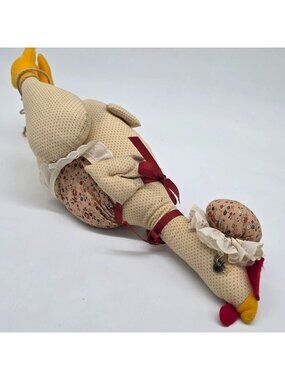 Handmade Thanksgiving Turkey Plush With Lace Details Whimsical Hanging Decor
